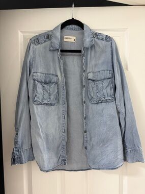pistola Light Blue Denim Button-Down Shirt